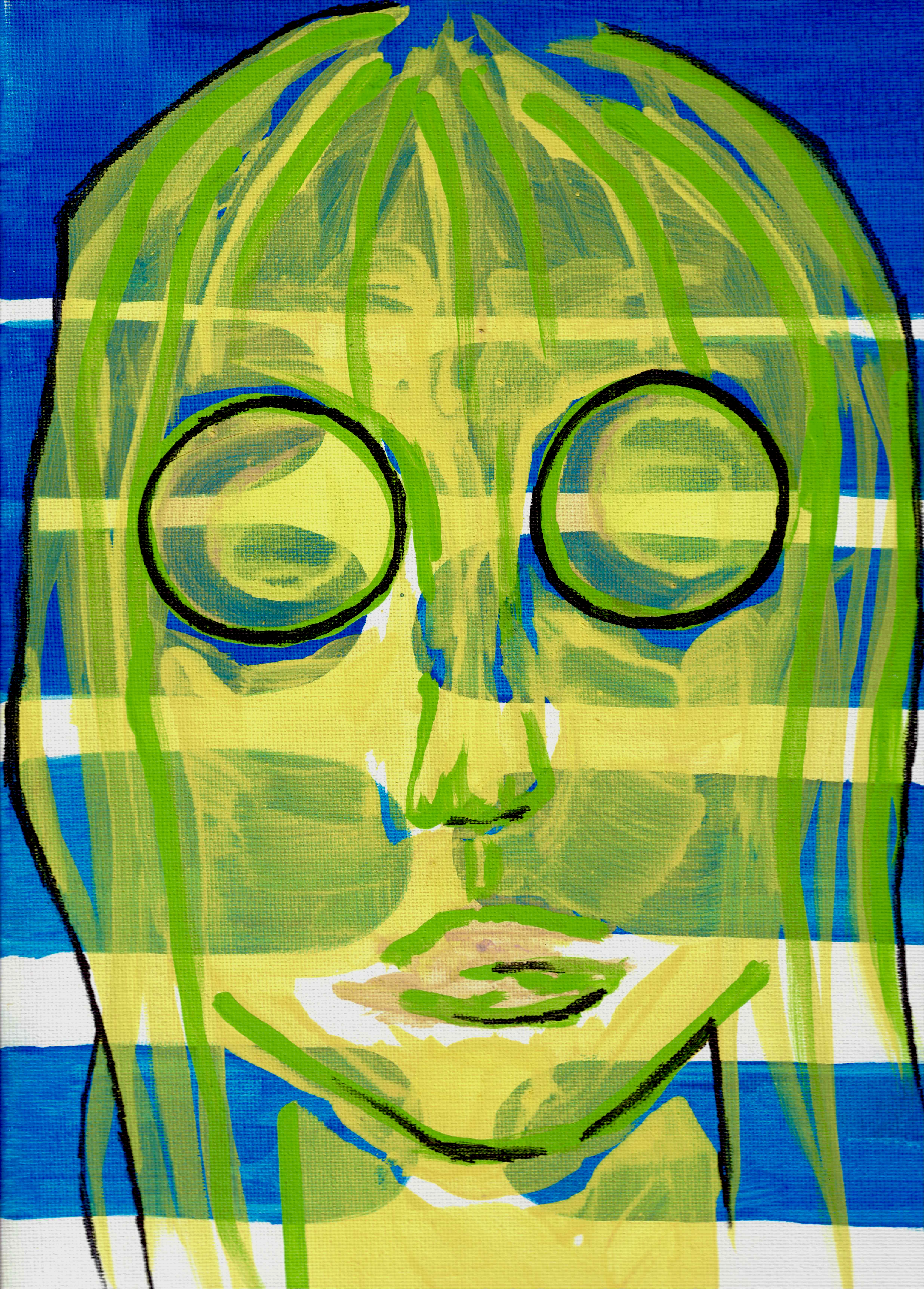 neon, acrylic and marker on canvas, 2024